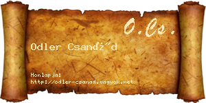 Odler Csanád névjegykártya